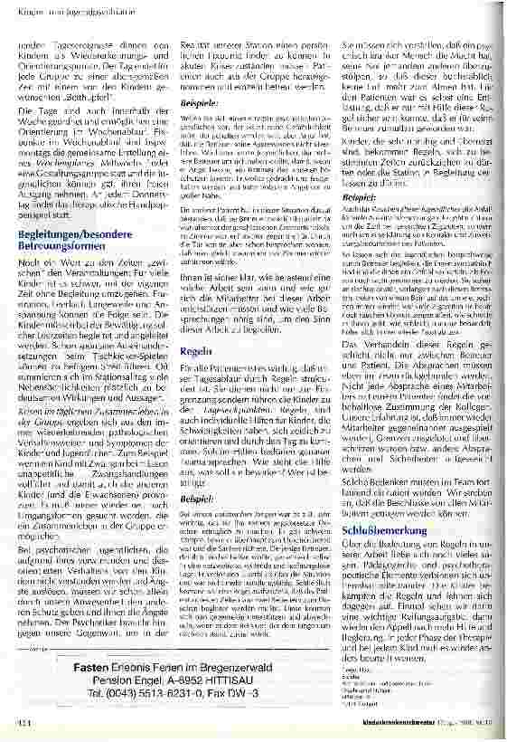 Vorschauseite 2: Aufgaben in der Kinderund Jugendpsychiatrie - aus Sicht des Erziehers