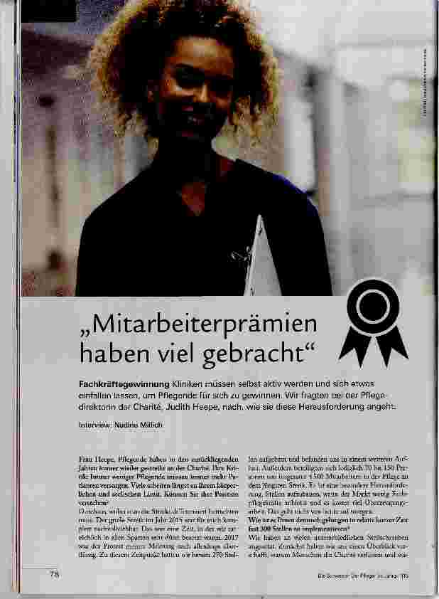 Vorschauseite 1: „Mitarbeiterprämien haben viel gebracht“