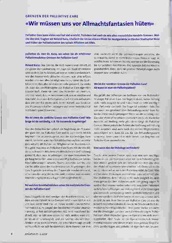 Vorschauseite 1: «Wir müssen uns vor Allmachtsfantasien hüten»