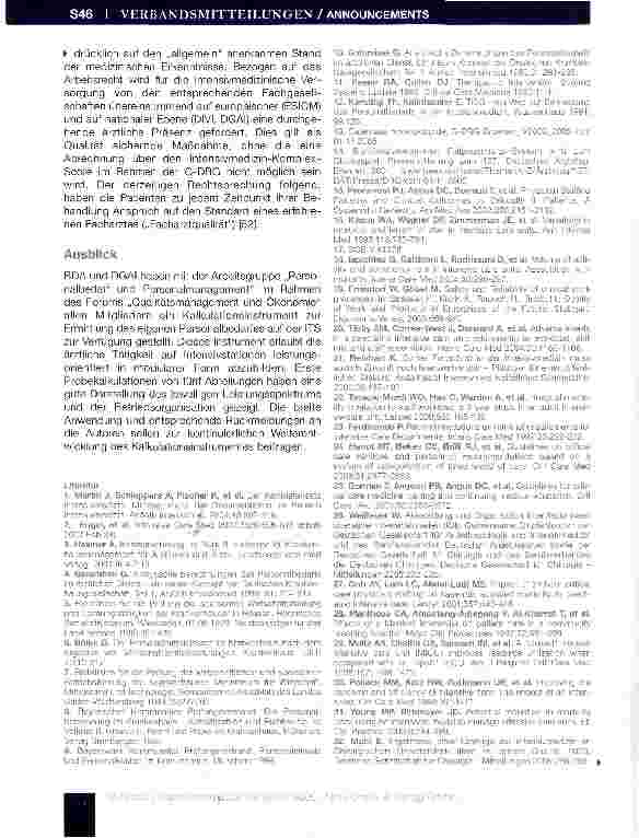 Vorschauseite 6: Personalbedarfsplanung in der Intensivmedizin irn DRG-Zeitalter - ein neues leistungsorientiertes Kalkulationsmodell
