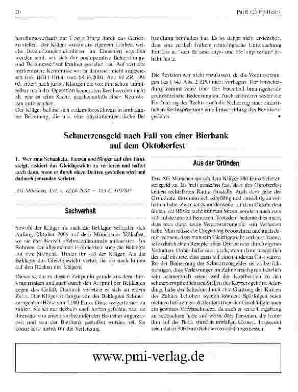 Vorschauseite 5: Keine Beweislastumkehr bei Lagerungsschäden während einer Operation infolge körperlicher Anomalie