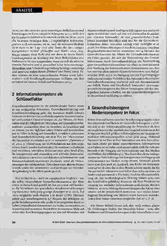 Vorschauseite 2: Gesundheitskompetenz als Kommunikationsherausforderung