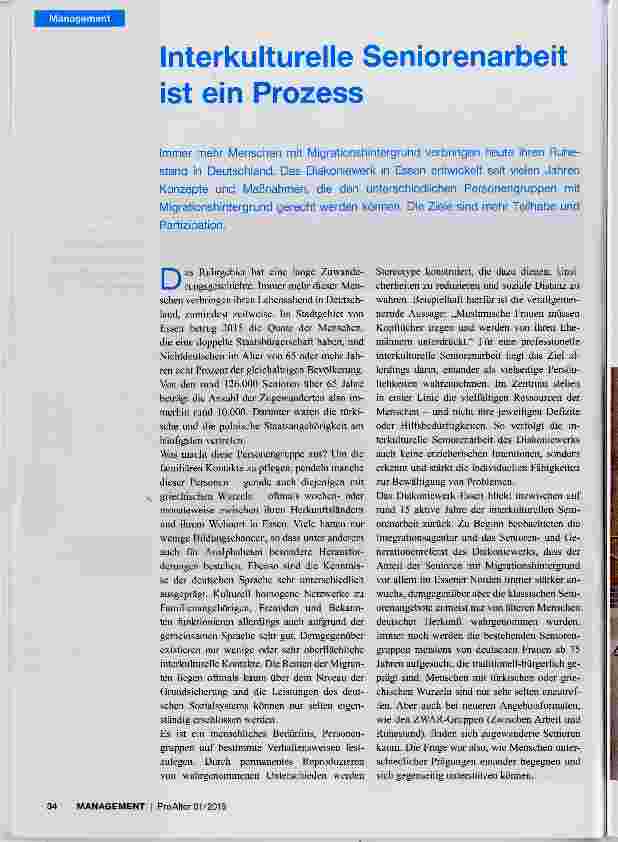 Vorschauseite 1: Interkulturelle Seniorenarbeit ist ein Prozess