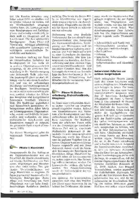Vorschauseite 3: Hilfe für die Erste Hilfe Auf dem Weg zur Patientenorientierung