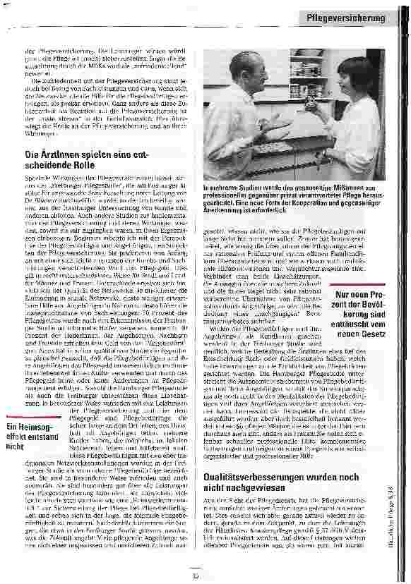 Vorschauseite 2: 1111 Tage danach Veränderungen durch die Pflegeversicherung - ein Überblick