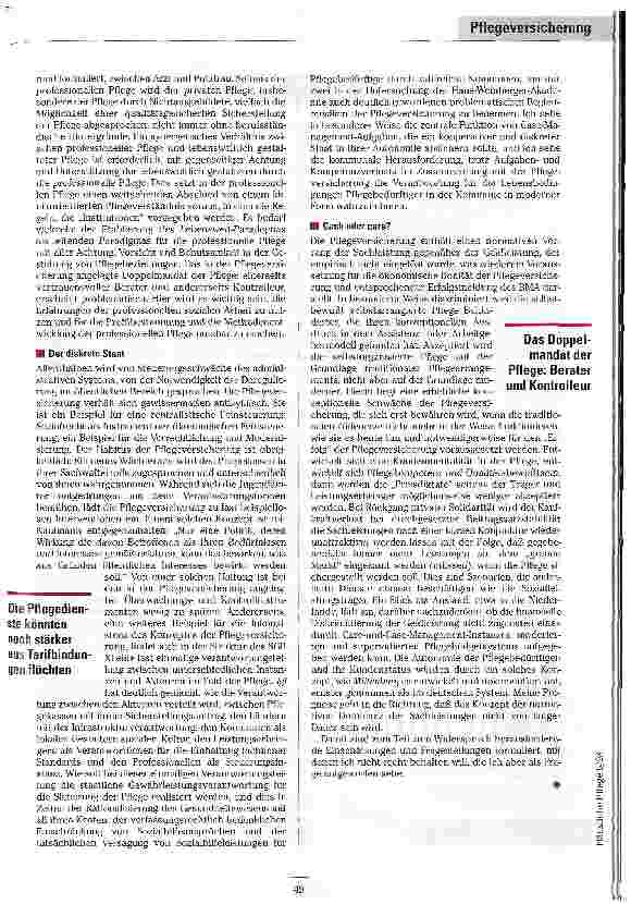 Vorschauseite 6: 1111 Tage danach Veränderungen durch die Pflegeversicherung - ein Überblick