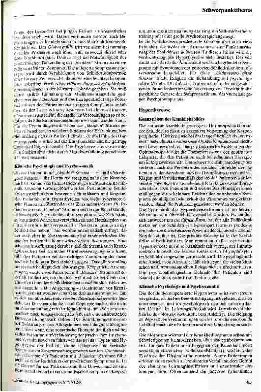 Vorschauseite 3: Psychodiagnostik und Psychotherapie bei Erkrankungen der Schilddrüse