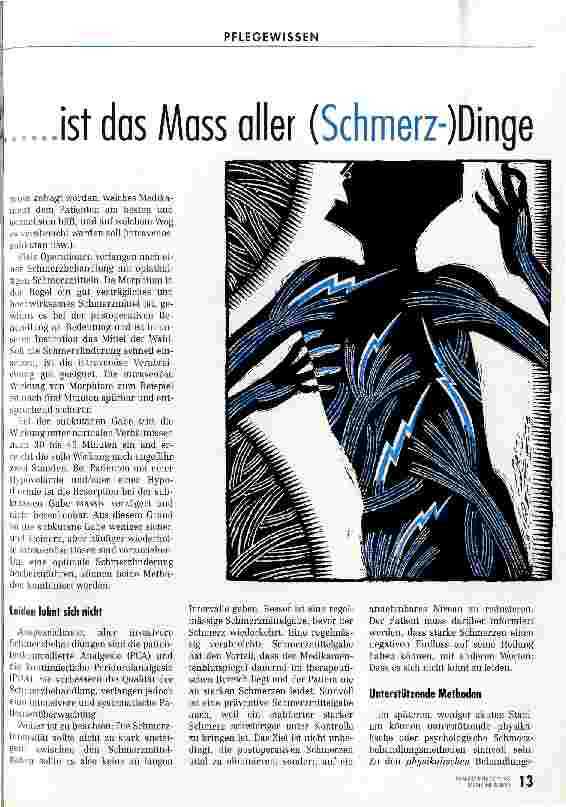 Vorschauseite 2: Der Patient ist das Maß aller (Schmerz-)Dinge Die postoperative Schmerzbehandlung