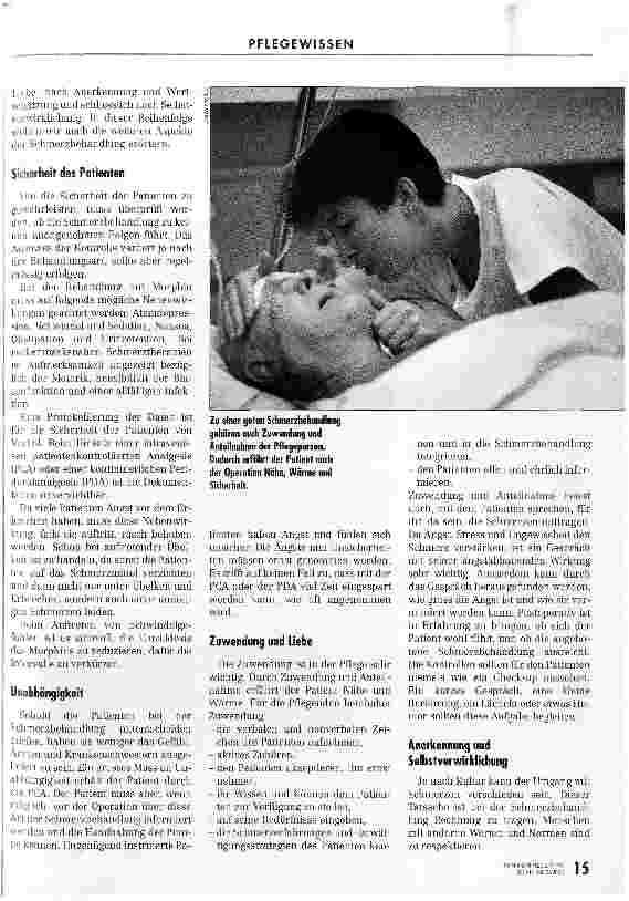 Vorschauseite 4: Der Patient ist das Maß aller (Schmerz-)Dinge Die postoperative Schmerzbehandlung