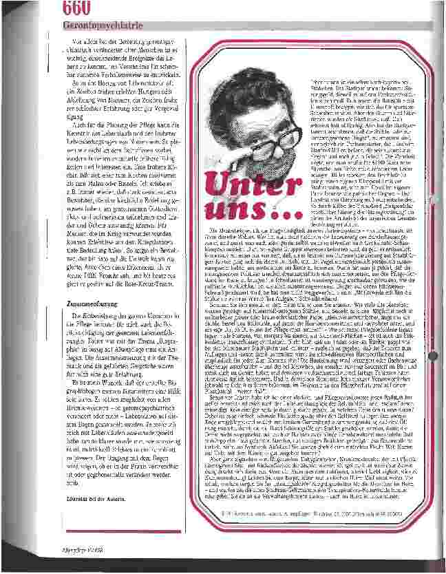 Vorschauseite 4: Bewohnerorientierte Pflegeplanung: Einführung von Biographiebögen