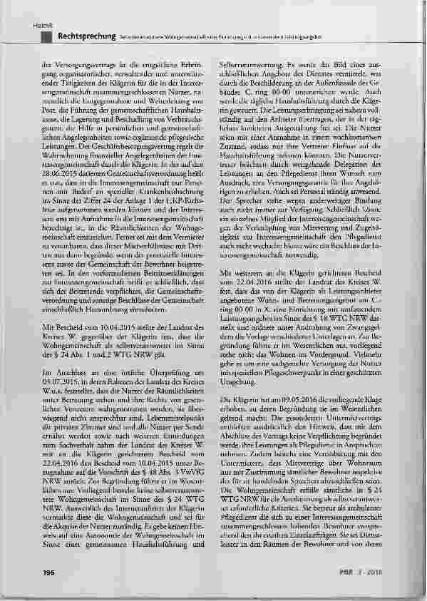 Vorschauseite 3: Selbstverantwortete Wohngemeinschaft oder Einrichtung mit umfassendem Leistungsangebot