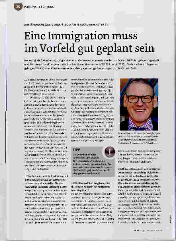 Vorschauseite 1: Eine Immigration muss im Vorfeld gut geplant sein