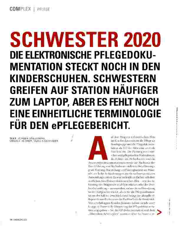 Vorschauseite 1: SCHWESTER 2020