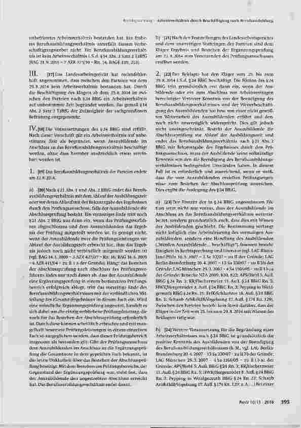 Vorschauseite 3: Arbeitsverhältnis durch Beschäftigung nach Berufsausbildung