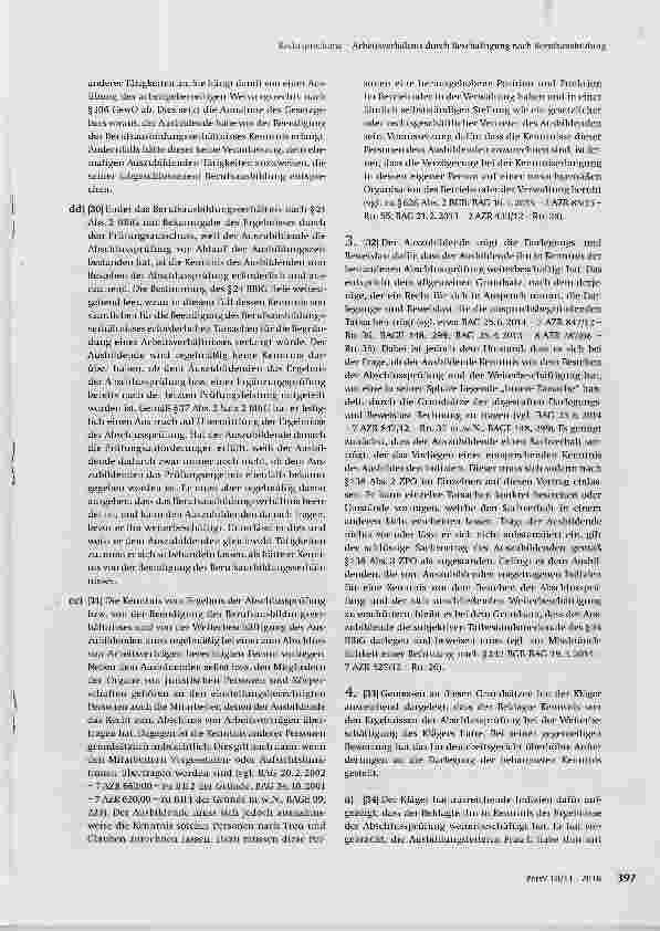 Vorschauseite 5: Arbeitsverhältnis durch Beschäftigung nach Berufsausbildung