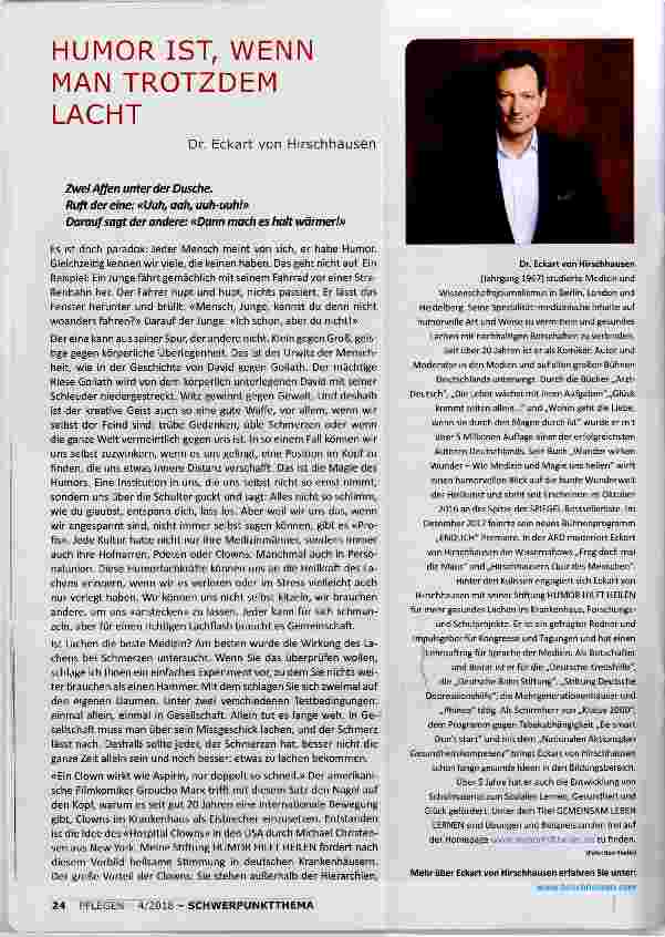 Vorschauseite 1: HUMOR IST, WENN MAN TROTZDEM LACHT