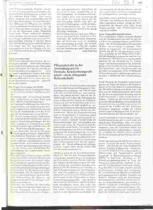 Vorschauseite 1: Pflegesatzrecht in der Anwendungspraxis Deutsche Krankenhausgesellschaft> Kein dringender Reformbedarf
