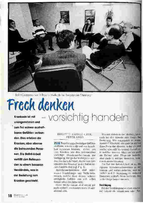 Vorschauseite 1: Frech denken - vorsichtig handeln