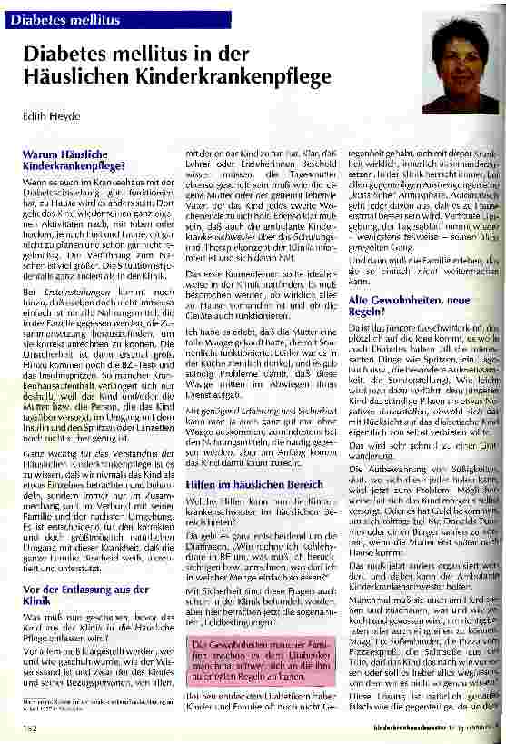 Vorschauseite 1: Diabetes mellitus in der Häuslichen Krankenpflege
