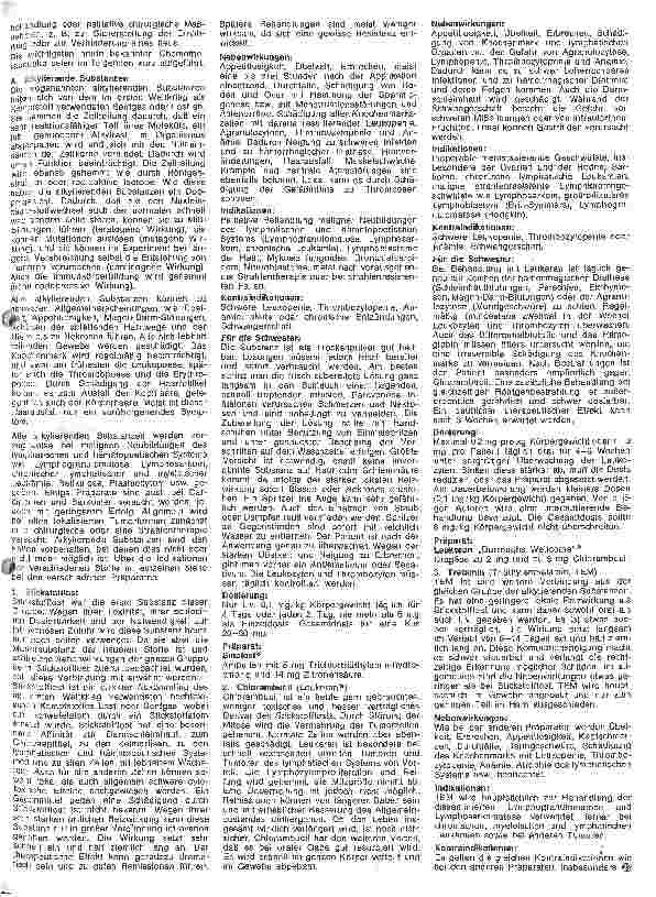 Vorschauseite 2: Kleine Arzneimittelkunde 23. Folge: Die Chemotherapie bösartiger Geschwülste