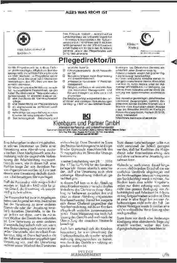 Vorschauseite 2: Die Umsetzung von Pflegekräften bei Leistungsmängeln
