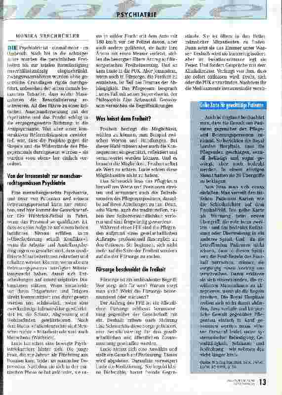 Vorschauseite 2: Psychiatrie - Kläranlage der Gesellschaft?