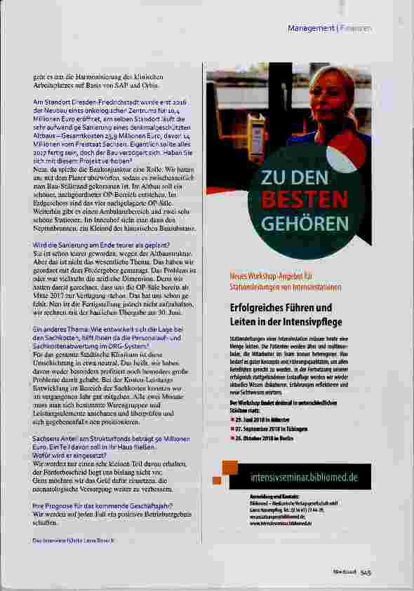 Vorschauseite 4: Bilanzgespräch „Nur eine Herzrhythmusstörung