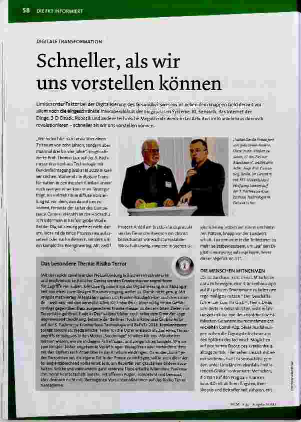 Vorschauseite 1: Schneller, als wir uns vorstellen können