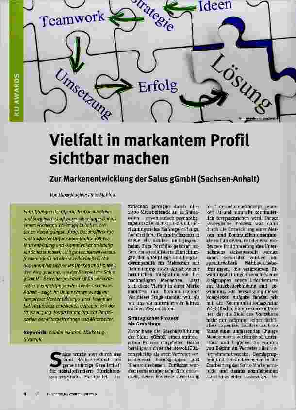Vorschauseite 1: Vielfalt in markantem Profil sichtbar machen