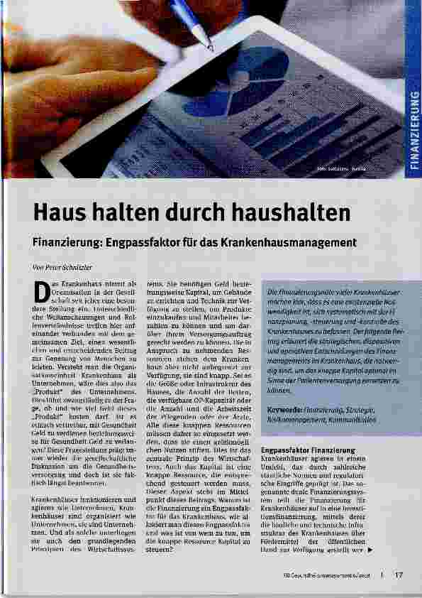 Vorschauseite 1: Haus halten durch haushalten