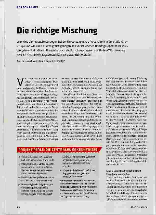 Vorschauseite 1: Die richtige Mischung