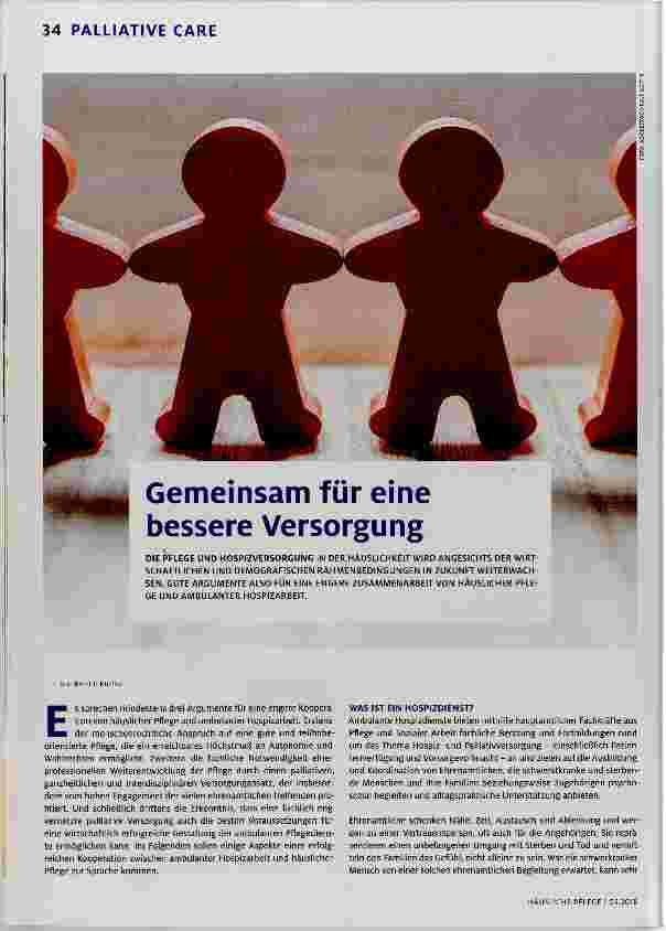 Vorschauseite 1: Gemeinsam für eine bessere Versorgung