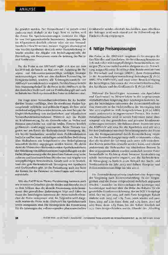 Vorschauseite 4: Arzneimittel transparente Preise sinnvoller als Versandhandelsverbot