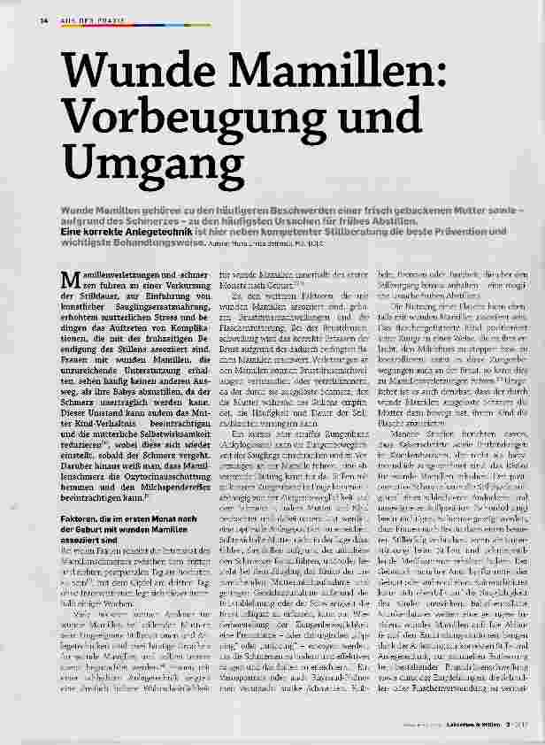Vorschauseite 1: Wunde Mamillen: Vorbeugung und Umgang