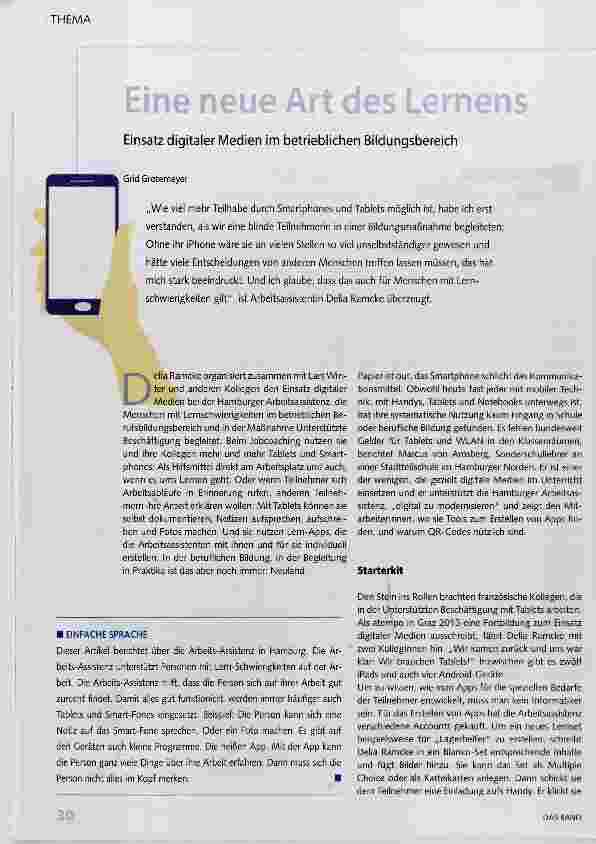 Vorschauseite 1: Eine neu Art des Lernens