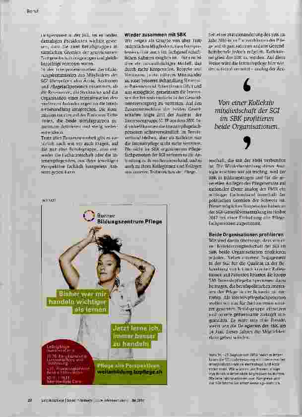 Vorschauseite 3: Zwei Berufsgruppen, eine interprofessionelle Fachgesellschaft