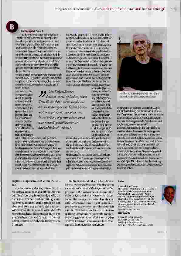 Vorschauseite 3: Geriatrisches Assessment GDS Geriatrische Depressionsskala