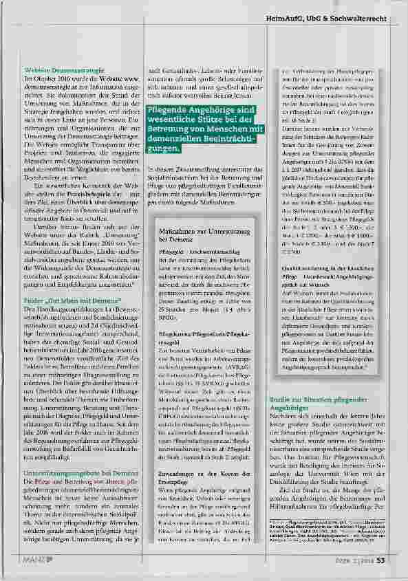 Vorschauseite 2: Maßnahmen zur Umsetzung der österreichischen Demenzstrategie
