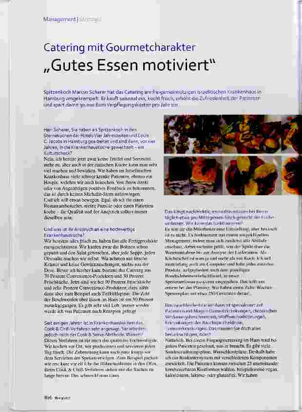 Vorschauseite 1: Catering mit Gourmetcharakter „Gutes Essen motiviert
