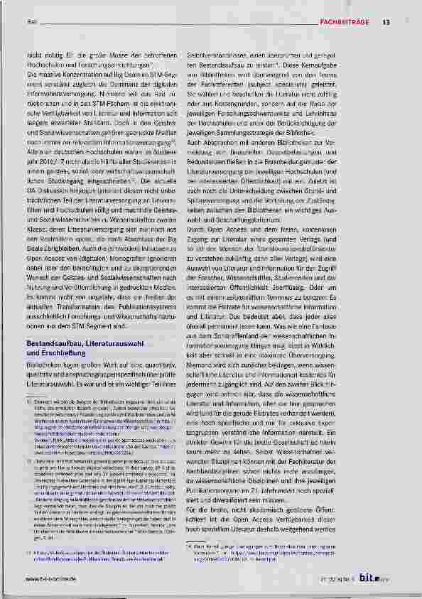Vorschauseite 5: Die Transformation des Publikationssystems zu Open Access und die Konsequenzen für Bibliotheken und Wissenschaft: Ausgewählte Aspekte
