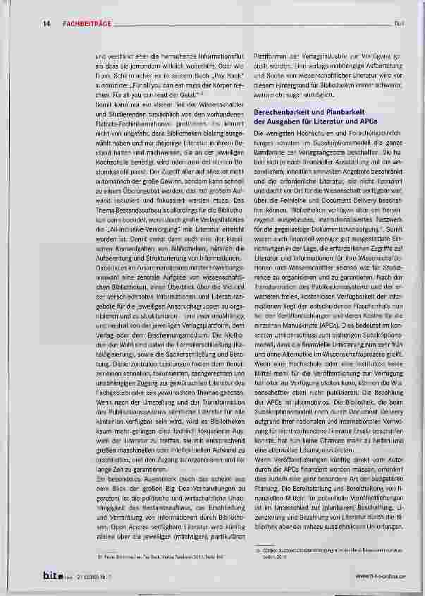Vorschauseite 6: Die Transformation des Publikationssystems zu Open Access und die Konsequenzen für Bibliotheken und Wissenschaft: Ausgewählte Aspekte