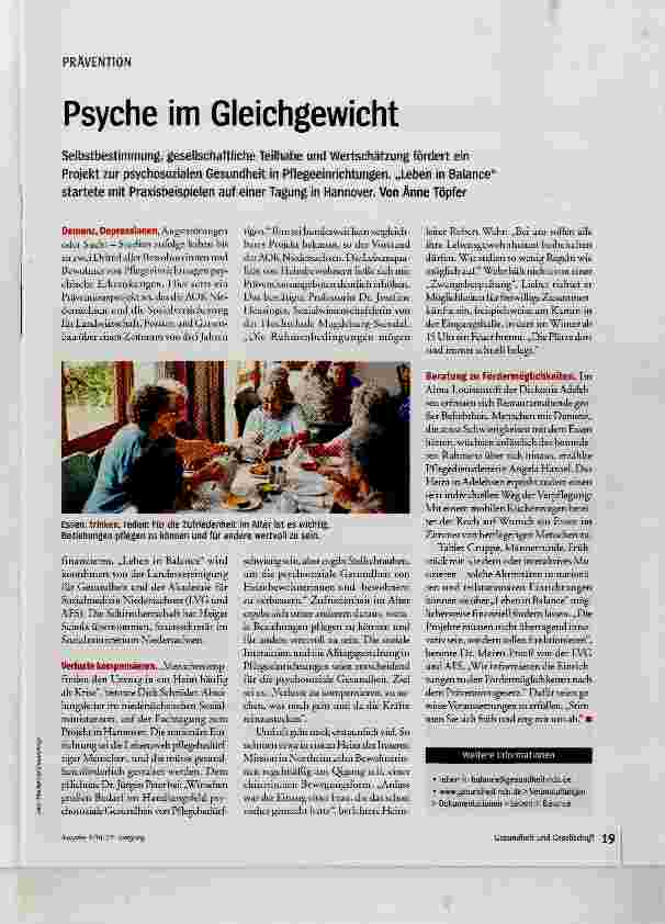 Vorschauseite 1: Psyche im Gleichgewicht