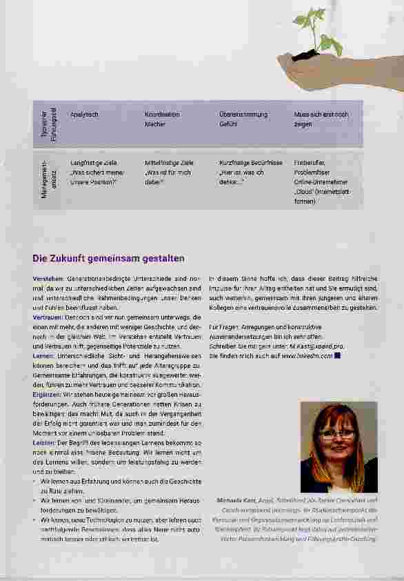 Vorschauseite 4: GENERATIONENÜRERGREIFENDE ZUSAMMENARBEIT GEMEINSAM DIE ZUKUNFT GESTALTEN