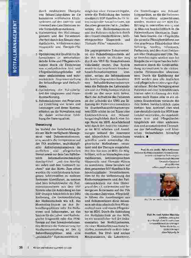 Vorschauseite 3: Digitales Dokumentationssystem in der Interdisziplinären Notaufnahme