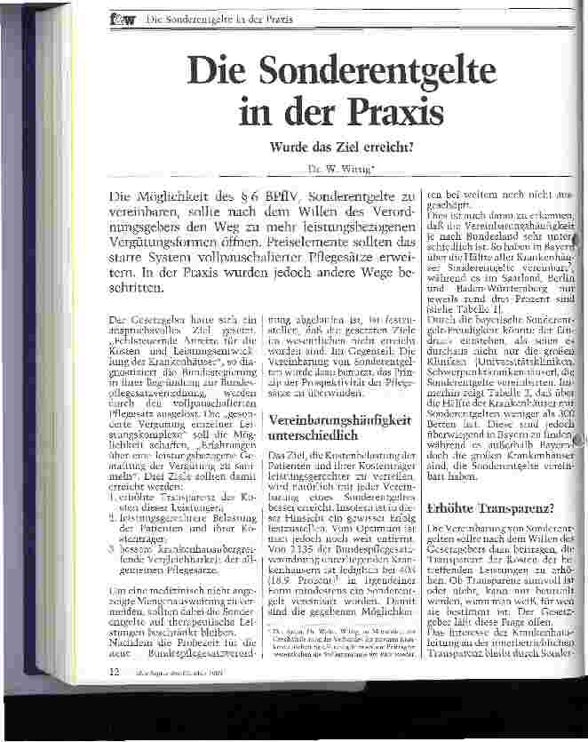 Vorschauseite 1: Die Sonderentgelte in der Praxis