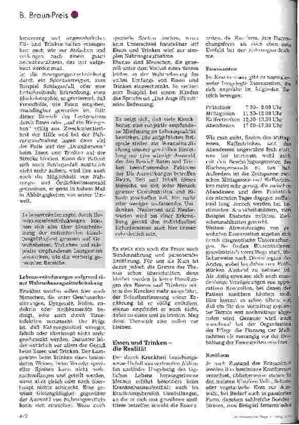 Vorschauseite 6: B. Braun-Preis 97 Essen und Trinken - Kultur und Lebensqualität für alte Menschen