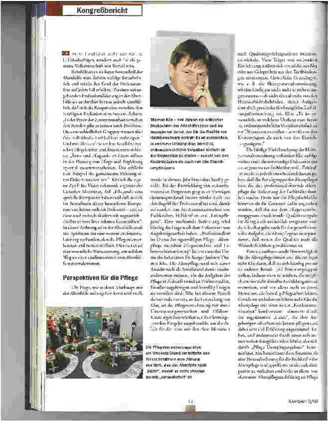 Vorschauseite 3: Qualität durch Professionalität Altenpflege 98 mit Blick in die Zukunft