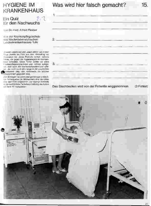 Vorschauseite 1: Hygiene im Krankenhaus Ein Quiz für den Nachwuchs