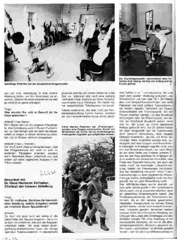 Vorschauseite 1: Die Thorax-chirurgische Spezialklinik Heidelberg-Rohrbach Die Entwicklung der Klinik Gespräch mit Chefarzt Dr. Vollhaber H. H.