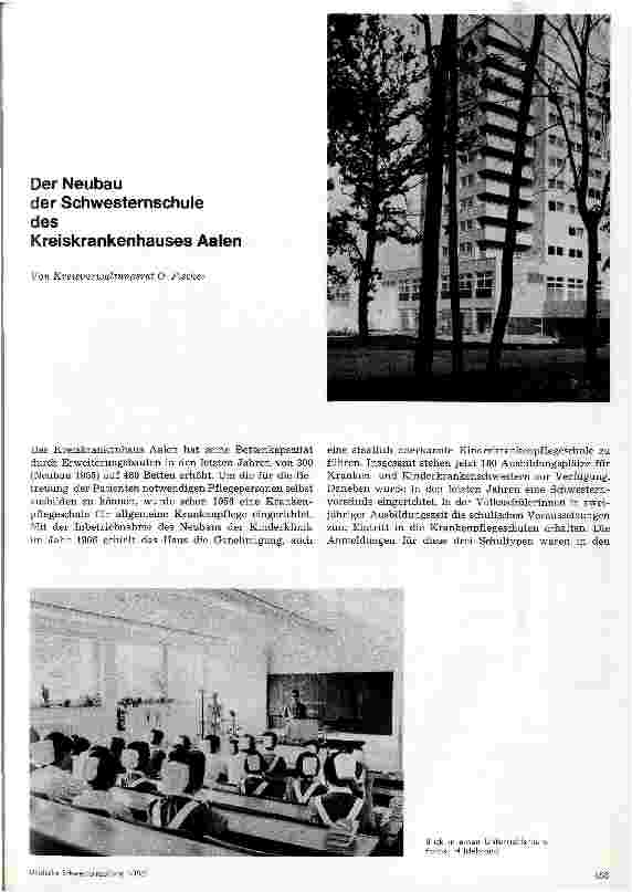 Vorschauseite 1: Der Neubau der Schwesternschule des Kreiskrankenhauses Aalen